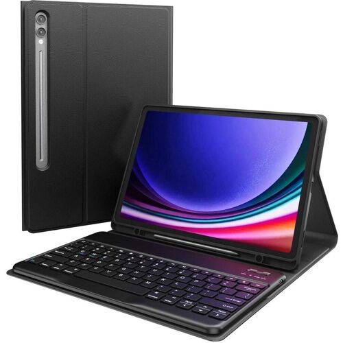 Accezz SH00081301 (Eng. Int., Galaxy Tab S9 Plus), Tablet Tastatur, Schwarz