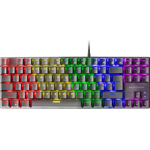 Mars Gaming MK80 Mechanische Tastatur für Spiele RGB / Brown Switch / US (US, Kabelgebunden), Tastatur, Schwarz