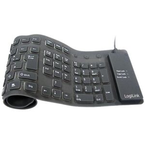 LogiLink Flexible Waterproof (DE), Tastatur, Schwarz LogiLink Flexible Waterproof (DE), Tastatur, Schwarz