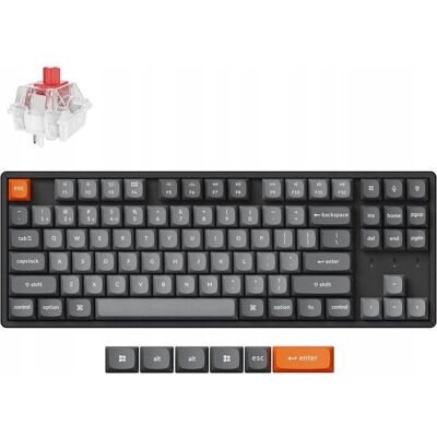 Keychron K8 Max (K8M-J1) QMK Wireless Mechanical Keyboard Red Switch Hot-Swap 80% US Layout (US, Kabelgebunden, Kabellos), Tastatur, Schwarz Keychron K8 Max (K8M-J1) QMK Wireless Mechanical Keyboard Red Switch Hot-Swap 80% US Layout (US, Kabelgebunden, Kabellos), Tastatur, Schwarz
