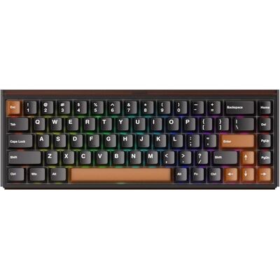 Akko TASTATUR WRL RAY68-HE/BRAUN 103-RA68A-000 (US, Kabelgebunden, Kabellos), Tastatur, Schwarz, Braun Akko TASTATUR WRL RAY68-HE/BRAUN 103-RA68A-000 (US, Kabelgebunden, Kabellos), Tastatur, Schwarz, Braun