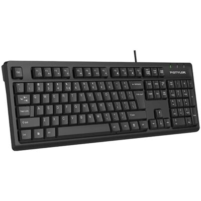 A4Tech FKS12, multimediální kancelářská tichá klávesnice, CZ/US, USB, černá (US, Kabelgebunden), Tastatur, Schwarz A4Tech FKS12, multimediální kancelářská tichá klávesnice, CZ/US, USB, černá (US, Kabelgebunden), Tastatur, Schwarz