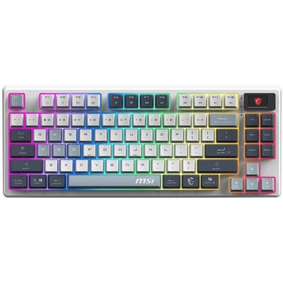 MSI Forge GK600 TKL (US, Kabelgebunden, Kabellos), Tastatur, Blau, Weiss MSI Forge GK600 TKL (US, Kabelgebunden, Kabellos), Tastatur, Blau, Weiss