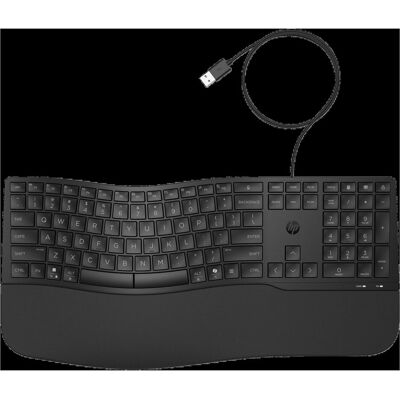 HP 485 Comfort Wired Keyboard (DE, Kabelgebunden), Tastatur, Schwarz HP 485 Comfort Wired Keyboard (DE, Kabelgebunden), Tastatur, Schwarz