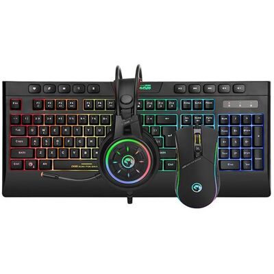 Marvo CM305 + headphones (CM305 US) (US, Kabelgebunden), Tastatur, Schwarz Marvo CM305 + headphones (CM305 US) (US, Kabelgebunden), Tastatur, Schwarz
