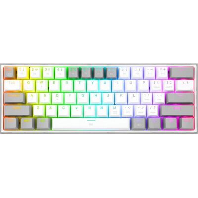 Redragon K617 Fizz (US, Kabelgebunden), Tastatur, Grau, Weiss Redragon K617 Fizz (US, Kabelgebunden), Tastatur, Grau, Weiss