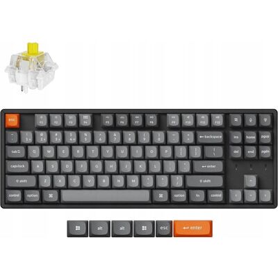 Keychron K8 Max (K8M-J4) QMK Wireless Mechanical Keyboard Banana Sw. Hot Swap RGB 80% US (US, Kabelgebunden, Kabellos), Tastatur, Gelb Keychron K8 Max (K8M-J4) QMK Wireless Mechanical Keyboard Banana Sw. Hot Swap RGB 80% US (US, Kabelgebunden, Kabellos), Tastatur, Gelb