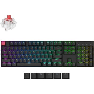 Keychron KEYBOARD WRL K10 RGB/BLACK K10X-H1 (US, Kabelgebunden, Kabellos), Tastatur, Schwarz Keychron KEYBOARD WRL K10 RGB/BLACK K10X-H1 (US, Kabelgebunden, Kabellos), Tastatur, Schwarz