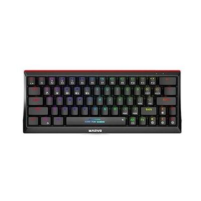 Marvo HECATE 61WR Tastatur Tri-mode US, schwarz mechanische (US, Kabellos), Tastatur, Schwarz Marvo HECATE 61WR Tastatur Tri-mode US, schwarz mechanische (US, Kabellos), Tastatur, Schwarz