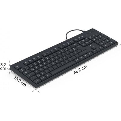 Hama Kabelgebundene Tastatur CK-100 schwarz (DE, Kabelgebunden), Tastatur, Schwarz Hama Kabelgebundene Tastatur CK-100 schwarz (DE, Kabelgebunden), Tastatur, Schwarz