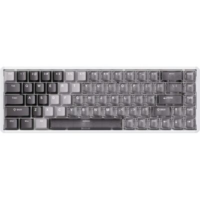 Akko KEYBOARD WRL MOD68 HE/02N-02H-03A-02G-02L-02K (US, Kabelgebunden, Kabellos), Tastatur, Grau, Schwarz, Transparent Akko KEYBOARD WRL MOD68 HE/02N-02H-03A-02G-02L-02K (US, Kabelgebunden, Kabellos), Tastatur, Grau, Schwarz, Transparent