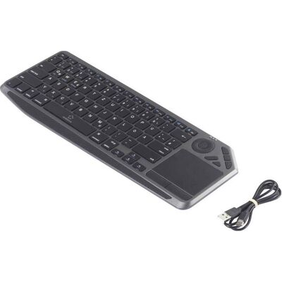 Renkforce RF-WLBTKB-300 Bluetooth, Funk Tastatur Deutsch, QWERTZ Schwarz Integr (DE, Kabellos), Tastatur, Schwarz Renkforce RF-WLBTKB-300 Bluetooth, Funk Tastatur Deutsch, QWERTZ Schwarz Integr (DE, Kabellos), Tastatur, Schwarz