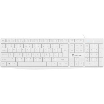 Genesis NATEC Keyboard Nautilus US slim white (US, Kabelgebunden), Tastatur, Weiss Genesis NATEC Keyboard Nautilus US slim white (US, Kabelgebunden), Tastatur, Weiss