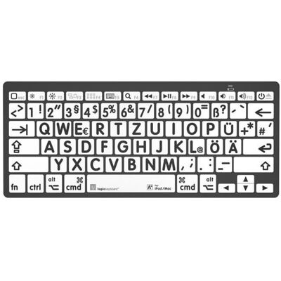 Logickeyboard LargePrint Mini Mac (DE, Kabellos), Tastatur, Schwarz, Weiss Logickeyboard LargePrint Mini Mac (DE, Kabellos), Tastatur, Schwarz, Weiss