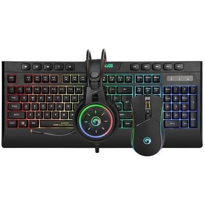 Marvo CM305 + headphones (CM305 US) (US, Kabelgebunden), Tastatur, Schwarz Marvo CM305 + headphones (CM305 US) (US, Kabelgebunden), Tastatur, Schwarz