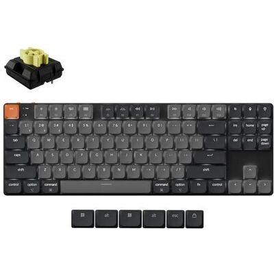 Keychron KEYBOARD WRL K1/BLACK K1X-A4 (Eng. Int., Kabelgebunden, Kabellos), Tastatur, Grau Keychron KEYBOARD WRL K1/BLACK K1X-A4 (Eng. Int., Kabelgebunden, Kabellos), Tastatur, Grau