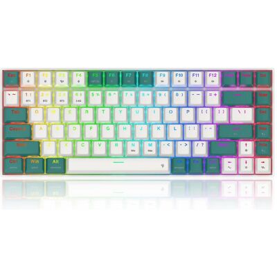 Redragon K678WG-RGB-PRO Singed (Eng. Int., Kabelgebunden, Kabellos), Tastatur, Weiss Redragon K678WG-RGB-PRO Singed (Eng. Int., Kabelgebunden, Kabellos), Tastatur, Weiss