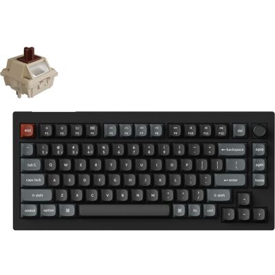Keychron KEYBOARD WRL V1 ULTRA/BLACK V1U-D3 (US, Kabelgebunden, Kabellos), Tastatur, Schwarz Keychron KEYBOARD WRL V1 ULTRA/BLACK V1U-D3 (US, Kabelgebunden, Kabellos), Tastatur, Schwarz