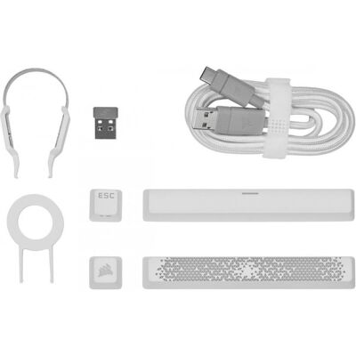 Corsair K70 Pro Mini Wireless (US, Kabelgebunden, Kabellos), Tastatur, Weiss Corsair K70 Pro Mini Wireless (US, Kabelgebunden, Kabellos), Tastatur, Weiss