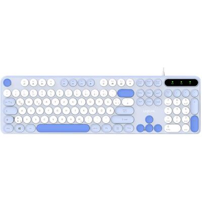 LogiLink Kabelgebundene Tastatur, USB-A, 105 Soft-Touch-Tasten, QWERZ-Tastatur, Windows, Blau (DE, Kabelgebunden), Tastatur, Blau LogiLink Kabelgebundene Tastatur, USB-A, 105 Soft-Touch-Tasten, QWERZ-Tastatur, Windows, Blau (DE, Kabelgebunden), Tastatur, Blau