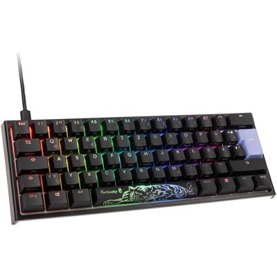 Ducky One 2 Pro Mini Gaming Tastatur, RGB LED - Cherry Silent (DE, Kabelgebunden), Tastatur, Schwarz, Weiss Ducky One 2 Pro Mini Gaming Tastatur, RGB LED - Cherry Silent (DE, Kabelgebunden), Tastatur, Schwarz, Weiss