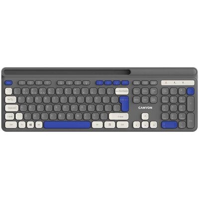 Canyon Computertastatur Tastatur HKB-W03 DE AAA Wireless Grau (DE, Kabellos), Tastatur, Grau Canyon Computertastatur Tastatur HKB-W03 DE AAA Wireless Grau (DE, Kabellos), Tastatur, Grau