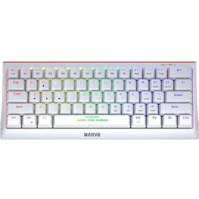 Marvo KG962G Gaming Mechanische Tastatur - US, RGB, Weiß Marvo KG962G Gaming Mechanische Tastatur - US, RGB, Weiß