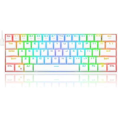 Redragon K530 Draconic (US, Kabelgebunden, Kabellos), Tastatur, Weiss Redragon K530 Draconic (US, Kabelgebunden, Kabellos), Tastatur, Weiss