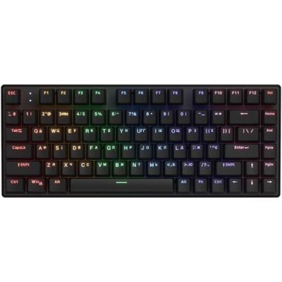 Hator HTK275UA Icefall Mecha Rainbow 82 Bezvadu Spelu klaviatura ENG/UA/RU (Eng. Int., Kabelgebunden, Kabellos), Tastatur, Schwarz Hator HTK275UA Icefall Mecha Rainbow 82 Bezvadu Spelu klaviatura ENG/UA/RU (Eng. Int., Kabelgebunden, Kabellos), Tastatur, Schwarz