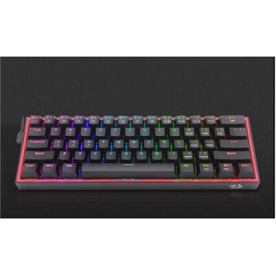 Redragon Fizz Pro Black, Wired & 2,4G & BT Mechanische Tastatur, RGB, Blue Switch Black EN (Eng. Int., Kabelgebunden, Kabellos), Tastatur, Schwarz Redragon Fizz Pro Black, Wired & 2,4G & BT Mechanische Tastatur, RGB, Blue Switch Black EN (Eng. Int., Kabelgebunden, Kabellos), Tastatur, Schwarz