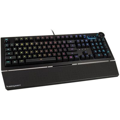 Das Keyboard 5QS Gaming Tastatur - Omron Gamma-Zulu, US-Layout (US, Kabelgebunden), Tastatur, Schwarz Das Keyboard 5QS Gaming Tastatur - Omron Gamma-Zulu, US-Layout (US, Kabelgebunden), Tastatur, Schwarz