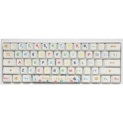 Ducky x SOU SOU One 2 Mini White RGB, Cherry MX Blue Mechanical Keyboard (US, Kabelgebunden), Tastatur, Weiss Ducky x SOU SOU One 2 Mini White RGB, Cherry MX Blue Mechanical Keyboard (US, Kabelgebunden), Tastatur, Weiss