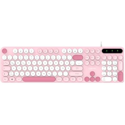LogiLink Kabelgebundene Tastatur, USB-A, 105 Soft-Touch-Tasten, QWERZ-Tastatur, Windows, Pink (DE, Kabelgebunden), Tastatur, Pink LogiLink Kabelgebundene Tastatur, USB-A, 105 Soft-Touch-Tasten, QWERZ-Tastatur, Windows, Pink (DE, Kabelgebunden), Tastatur, Pink