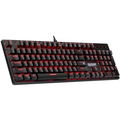 Defender QUEST GK-596 RGB ANTI-GHOSTING Mechanische Tastatur (US, Kabelgebunden), Tastatur, Schwarz Defender QUEST GK-596 RGB ANTI-GHOSTING Mechanische Tastatur (US, Kabelgebunden), Tastatur, Schwarz