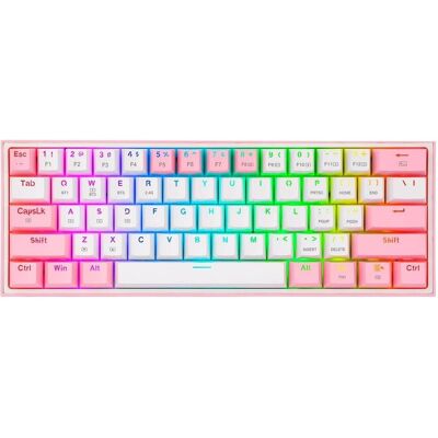 Redragon K616-RGB FiZZ Pro (US, Kabelgebunden, Kabellos), Tastatur, Pink, Weiss Redragon K616-RGB FiZZ Pro (US, Kabelgebunden, Kabellos), Tastatur, Pink, Weiss