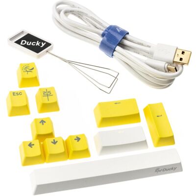 Ducky One 2 Pro Mini White Edition Gaming Tastatur, RGB LED - Cherry Brown (US) (US, Kabelgebunden), Tastatur, Weiss Ducky One 2 Pro Mini White Edition Gaming Tastatur, RGB LED - Cherry Brown (US) (US, Kabelgebunden), Tastatur, Weiss