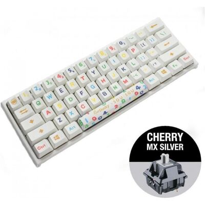 Ducky x SOU SOU One 2 Mini White RGB, Cherry MX Silver Mechanical Keyboard DKON2061ST-PUSPHWWTS2 (US, Kabelgebunden), Tastatur, Weiss Ducky x SOU SOU One 2 Mini White RGB, Cherry MX Silver Mechanical Keyboard DKON2061ST-PUSPHWWTS2 (US, Kabelgebunden), Tastatur, Weiss