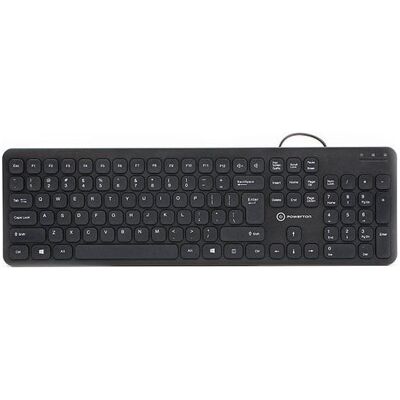 Powerton LIFE SLIM Tastatur verkabelt (USB) US, schwarz (US, Kabelgebunden), Tastatur, Schwarz Powerton LIFE SLIM Tastatur verkabelt (USB) US, schwarz (US, Kabelgebunden), Tastatur, Schwarz