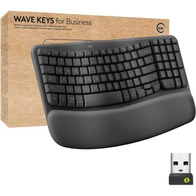 Logitech Wave Keys for Business (Eng. Int., Kabellos), Tastatur, Grau Logitech Wave Keys for Business (Eng. Int., Kabellos), Tastatur, Grau