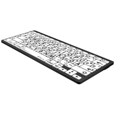 Logickeyboard LargePrint Mini Mac (DE, Kabellos), Tastatur, Schwarz, Weiss Logickeyboard LargePrint Mini Mac (DE, Kabellos), Tastatur, Schwarz, Weiss