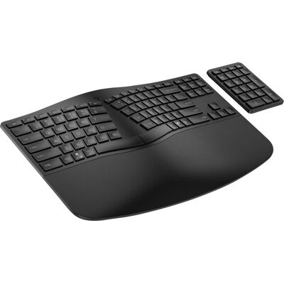 HP 960 BLK Ergonomic Wireless Keyboard GR (P) (DE, Kabellos), Tastatur, Schwarz HP 960 BLK Ergonomic Wireless Keyboard GR (P) (DE, Kabellos), Tastatur, Schwarz