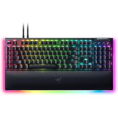 Razer BlackWidow V4 Pro Mechanical Gaming Keyboard, Yellow Switch, US Layout, Wired, Black (US, Kabelgebunden), Tastatur, Schwarz Razer BlackWidow V4 Pro Mechanical Gaming Keyboard, Yellow Switch, US Layout, Wired, Black (US, Kabelgebunden), Tastatur, Schwarz