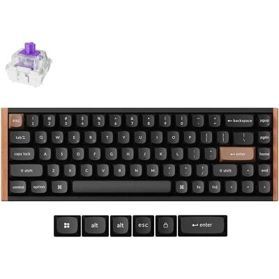 Keychron K6H-F1 (US, Kabelgebunden, Kabellos), Tastatur, Braun, Schwarz Keychron K6H-F1 (US, Kabelgebunden, Kabellos), Tastatur, Braun, Schwarz