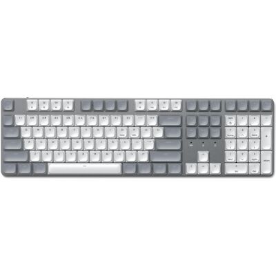 Satechi SM3 Slim Mechanical Backlit BT Keyboard Light German (US, Kabelgebunden, Kabellos), Tastatur, Grau, Weiss Satechi SM3 Slim Mechanical Backlit BT Keyboard Light German (US, Kabelgebunden, Kabellos), Tastatur, Grau, Weiss