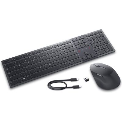 Dell Premier Collaboration Keyboard and Mouse - KM900 - US International (QWERTY) (Eng. Int., Kabelgebunden), Tastatur, Grau Dell Premier Collaboration Keyboard and Mouse - KM900 - US International (QWERTY) (Eng. Int., Kabelgebunden), Tastatur, Grau