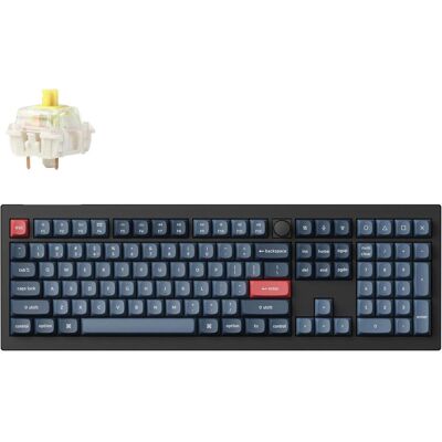 Keychron V6 Max (V6M-D4) QMK/VIA Wireless(BT/2,4/Wired) Custom Mechanical Keyboard Banana Switch 100 (US, Kabelgebunden, Kabellos), Tastatur, Blau, Rot, Grün, Schwarz, Grau Keychron V6 Max (V6M-D4) QMK/VIA Wireless(BT/2,4/Wired) Custom Mechanical Keyboard Banana Switch 100 (US, Kabelgebunden, Kabellos), Tastatur, Blau, Rot, Grün, Schwarz, Grau