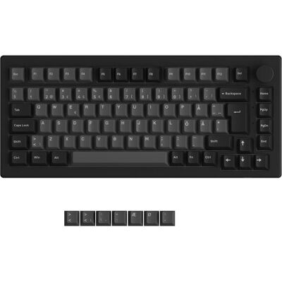 Akko 5075B Gaming Tastatur, RGB - Rosewood Switches, ISO DE/UK/Nordic, schwarz & silber (DE, Kabelgebunden, Kabellos), Tastatur, Silber, Schwarz Akko 5075B Gaming Tastatur, RGB - Rosewood Switches, ISO DE/UK/Nordic, schwarz & silber (DE, Kabelgebunden, Kabellos), Tastatur, Silber, Schwarz