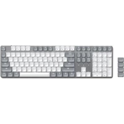 Satechi SM3 Slim Mechanical Backlit BT Keyboard Light German (US, Kabelgebunden, Kabellos), Tastatur, Grau, Weiss Satechi SM3 Slim Mechanical Backlit BT Keyboard Light German (US, Kabelgebunden, Kabellos), Tastatur, Grau, Weiss