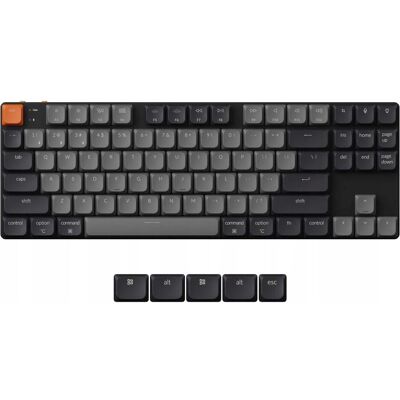 Keychron KEYBOARD WRL K1 RGB/BLACK K1X-H1 (US, Kabelgebunden, Kabellos), Tastatur, Grau, Schwarz Keychron KEYBOARD WRL K1 RGB/BLACK K1X-H1 (US, Kabelgebunden, Kabellos), Tastatur, Grau, Schwarz
