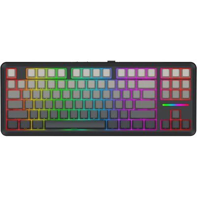 Redragon K734SP-RGB-PRO WILDSLASH PRO (US, Kabelgebunden, Kabellos), Tastatur, Schwarz, Grau Redragon K734SP-RGB-PRO WILDSLASH PRO (US, Kabelgebunden, Kabellos), Tastatur, Schwarz, Grau